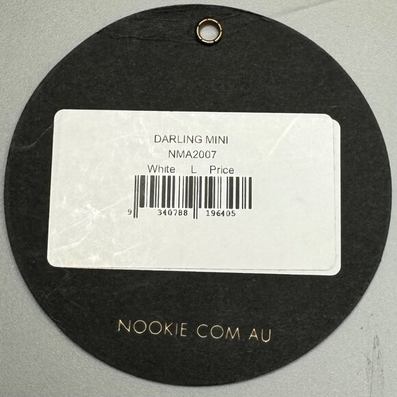 Nookie Darling Square Neck Broderie Anglaise Mini Dress White Size Large NWT - Picture 5 of 6